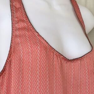 Anthropology Phanuel Tank Top Blouse Women Sz L Detailed Pocket Tank Chevron
